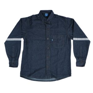 CAMISA JEANS CON CINTA REFLECTIVA