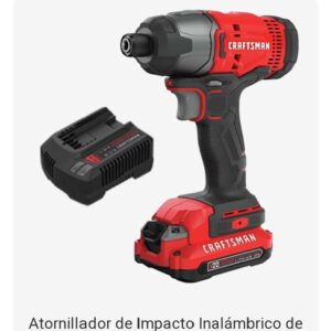 Atornillador de Impacto Inalámbrico de 1/4″ 20V MAX Craftsman