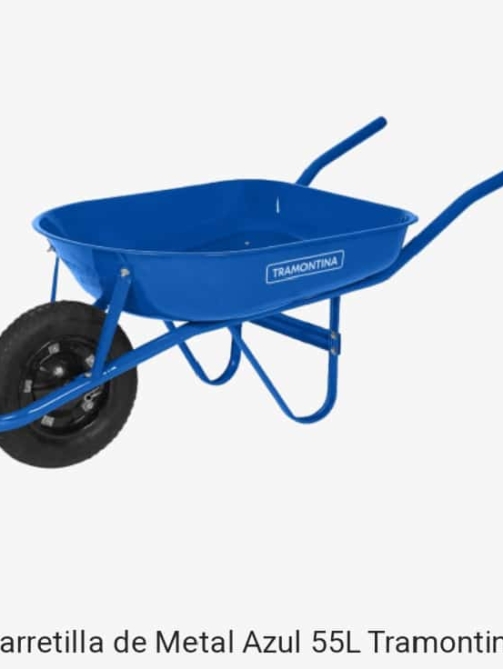 Carretilla de Metal Azul 55L Tramontina