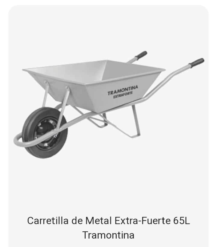 Carretilla de Metal Extra-Fuerte 65L Tramontina