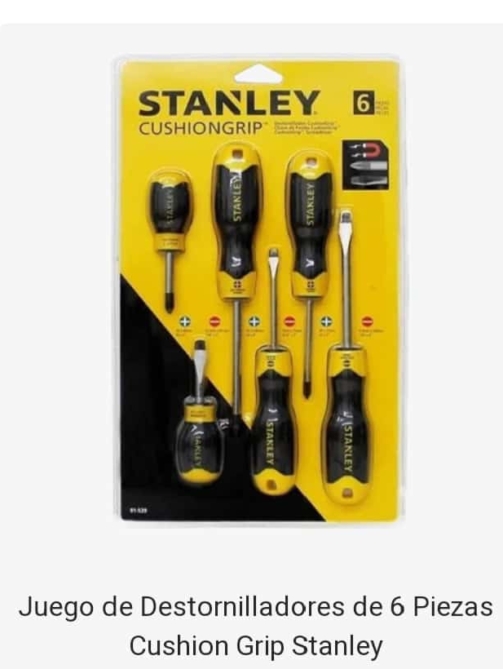Juego de Destornilladores de 6 Piezas Cushion Grip Stanley