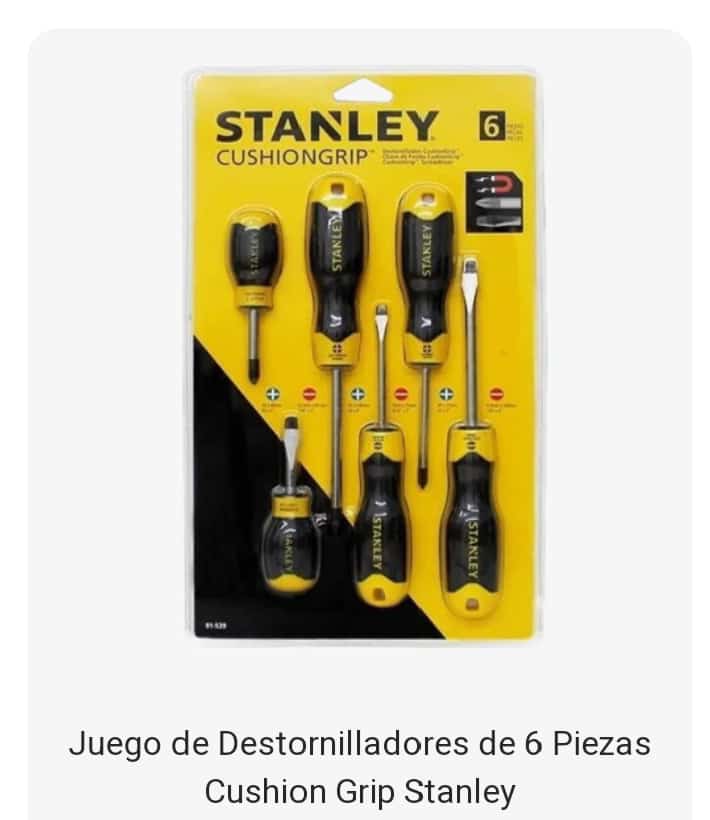 Juego de Destornilladores de 6 Piezas Cushion Grip Stanley