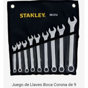 Juego de Llaves Boca Corona de 9 Piezas Stanley