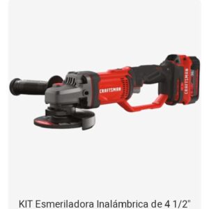 KIT Esmeriladora Inalámbrica de 4 1/2″ 450UW 20V Craftsman