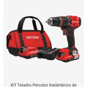 KIT Taladro Percutor Inalámbrico de 1/2″ 400UW Craftsman