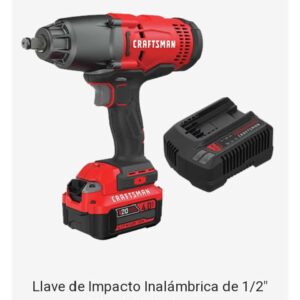 Llave de Impacto Inalámbrica de 1/2″ 20V MAX Craftsman