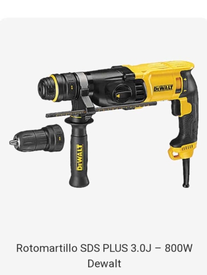 Rotomartillo SDS PLUS 3.0J – 800W Dewalt