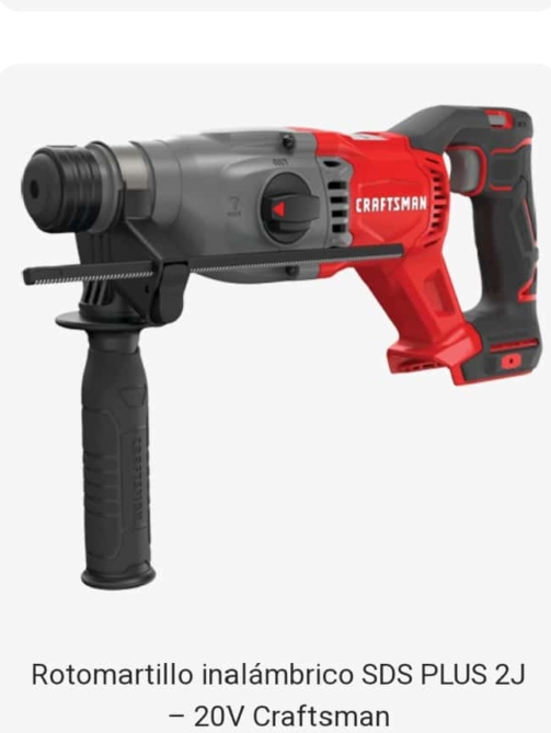 Rotomartillo inalámbrico SDS PLUS 2J – 20V Craftsman