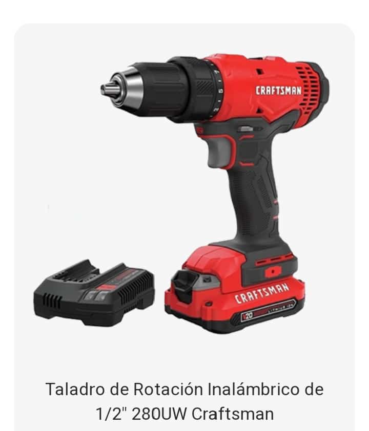Taladro de Rotación Inalámbrico de 12″ 280UW Craftsman
