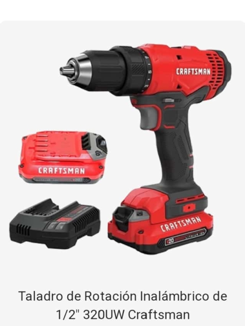 Taladro de Rotación Inalámbrico de 12″ 320UW Craftsman