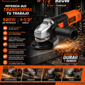 AMOLADORA BLACK & DECKER 920W