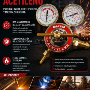 REGULADOR DE ACETILENO MASTER